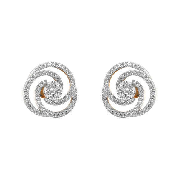 Revolving Charm Diamond Earrings made from VVS EF diamond quality with 1.17 carat diamonds
