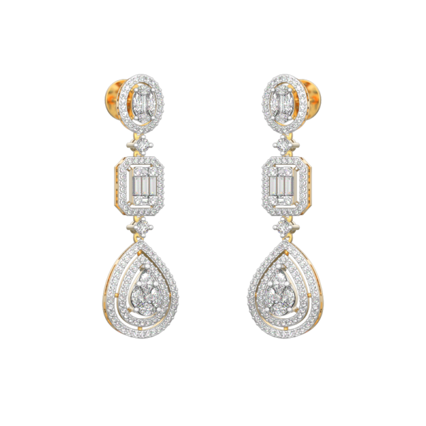 Royalty Engraved Diamond Earrings made from VVS EF diamond quality with 2.2 carat diamonds