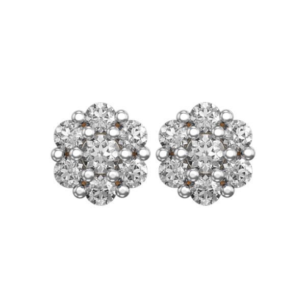 View of the Scintillating Lustre Diamond Earrings in close up