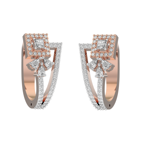 Sensuous Angles Diamond Earrings made from VVS EF diamond quality with 0.89 carat diamonds