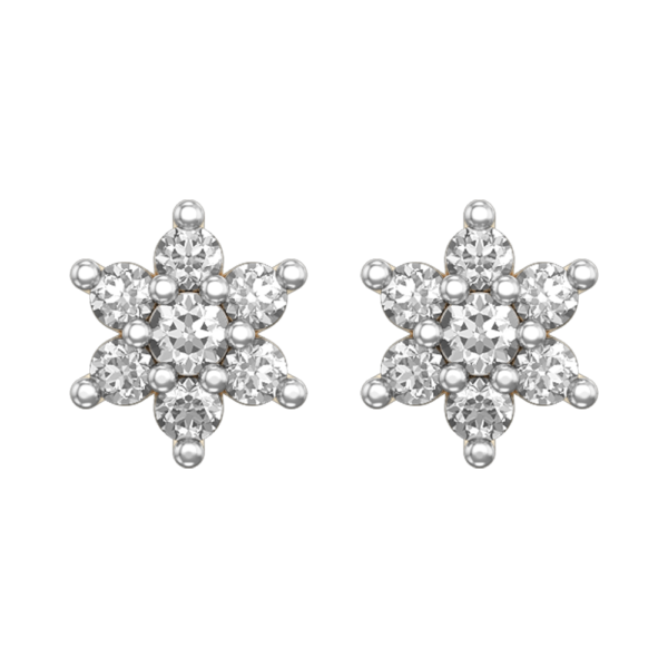 View of the Seraphic Stunner Diamond Earrings in close up