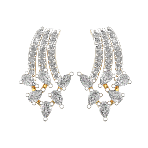 View of the Splendiferous Dreams Diamond Earrings in close up