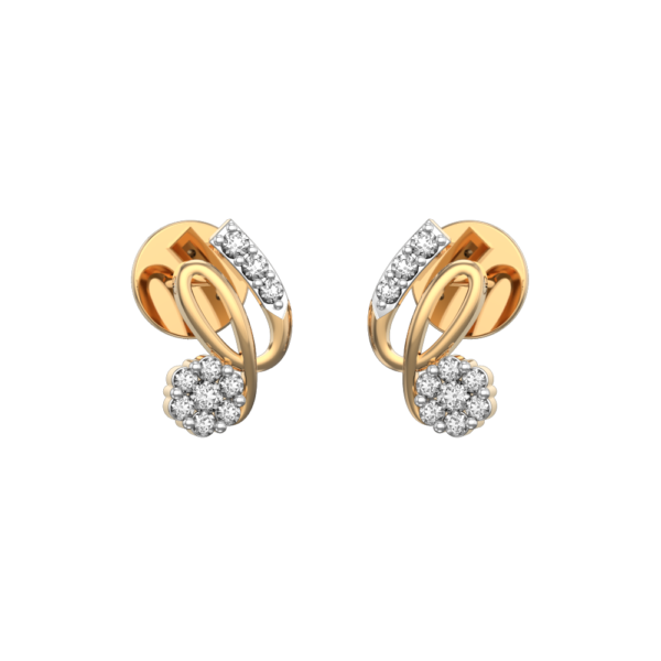 Squiggle Souzanna Diamond Earrings made from VVS EF diamond quality with 0.24 carat diamonds