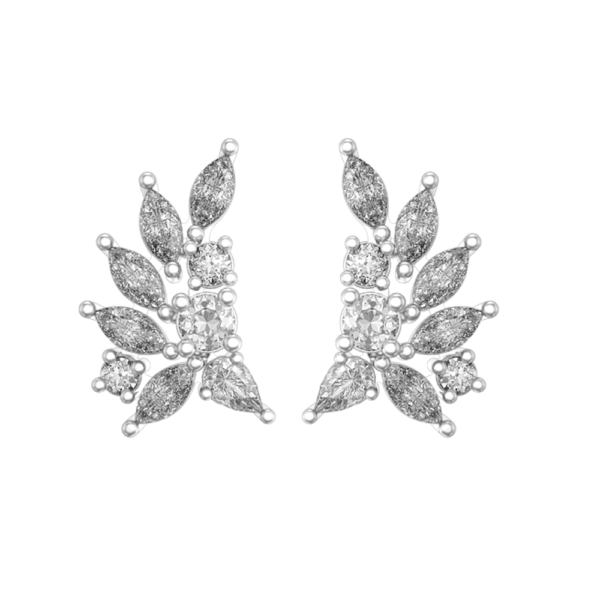 View of the Striking Sparkles Diamond Earrings in close up