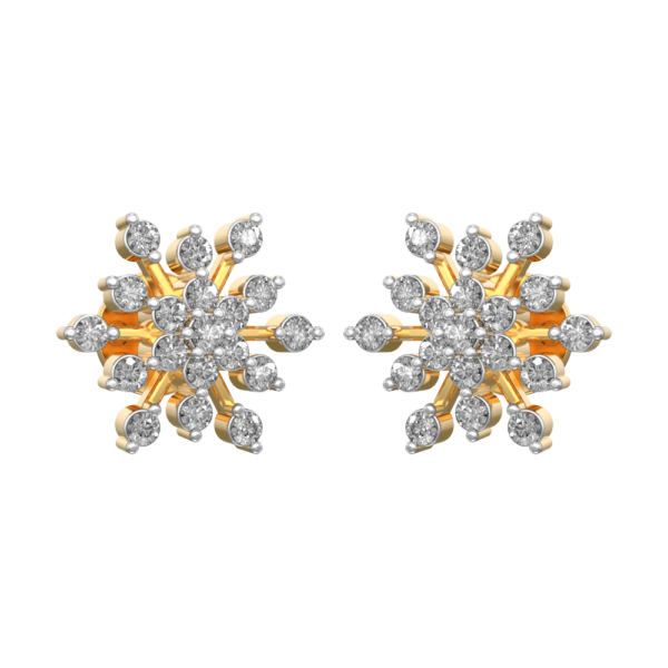 Stupendous Snowflake Diamond Earrings made from VVS EF diamond quality with 0.53 carat diamonds