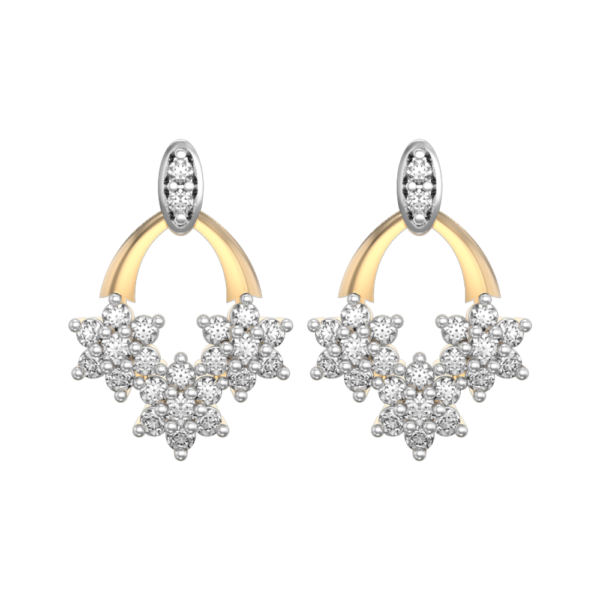 View of the Sweet Suzy Diamond Earrings in close up