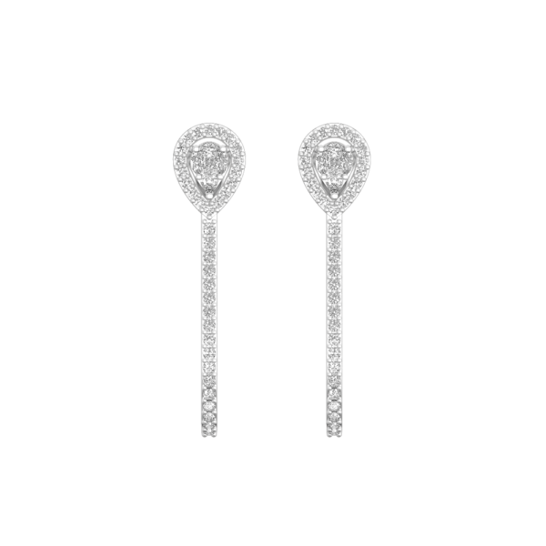View of the Timeless Fascinations Diamond Earrings in close up