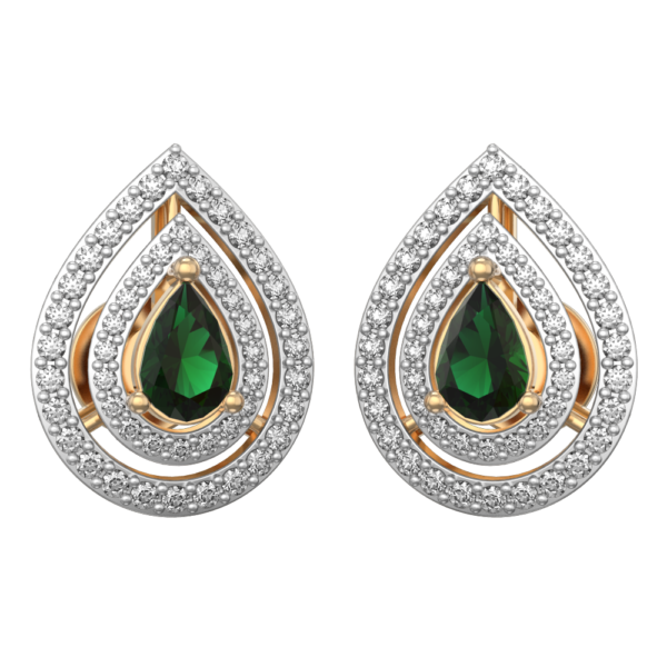 VVS EF Grade Topaz Drop Diamond Earrings with 0.54 carat diamonds
