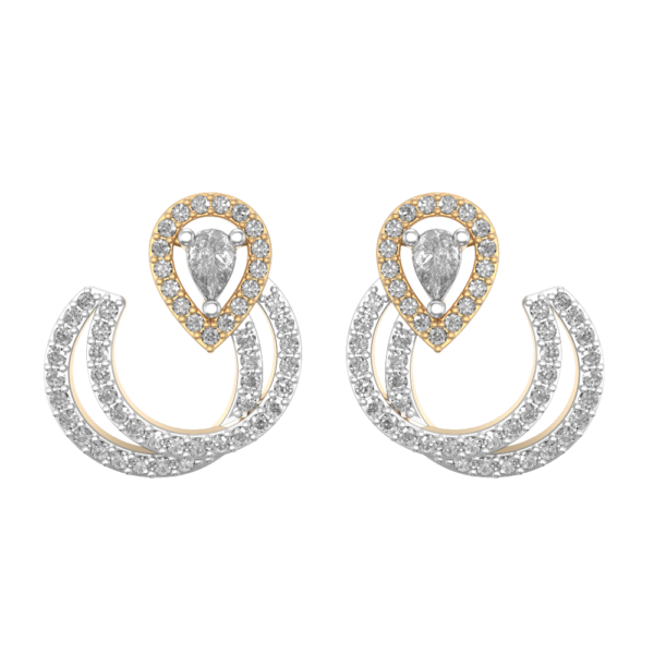 View of the 0.10 ct Glorious Daily Dazzle Diamond Earrings in close up