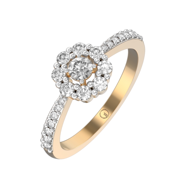 0.15 Ct Passionate Glow Solitaire Diamond Engagement Ring made from VVS EF diamond quality with 0.5 carat diamonds