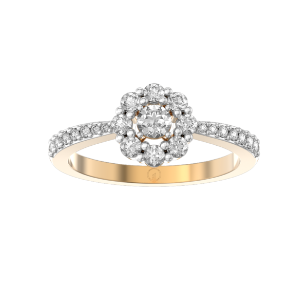 View of the 0.15 Ct Passionate Glow Solitaire Diamond Engagement Ring in close up