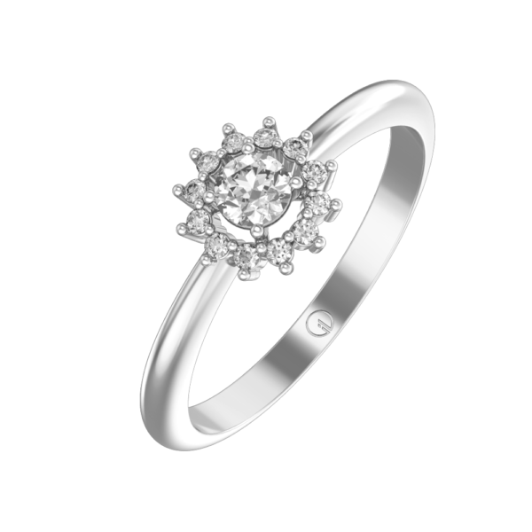 0.15 Octavia Solitaire Diamond Engagement Ring made from VVS EF diamond quality with 0.24 carat diamonds