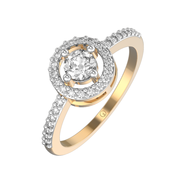 0.15 ct Heavenly Planet Solitaire Diamond Engagement Ring made from VVS EF diamond quality with 0.28 carat diamonds