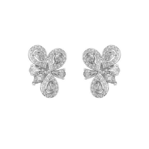 0.15 Ct Parnassian Ecstasy Solitaire Diamond Earrings made from VVS EF diamond quality with 2.11 carat diamonds