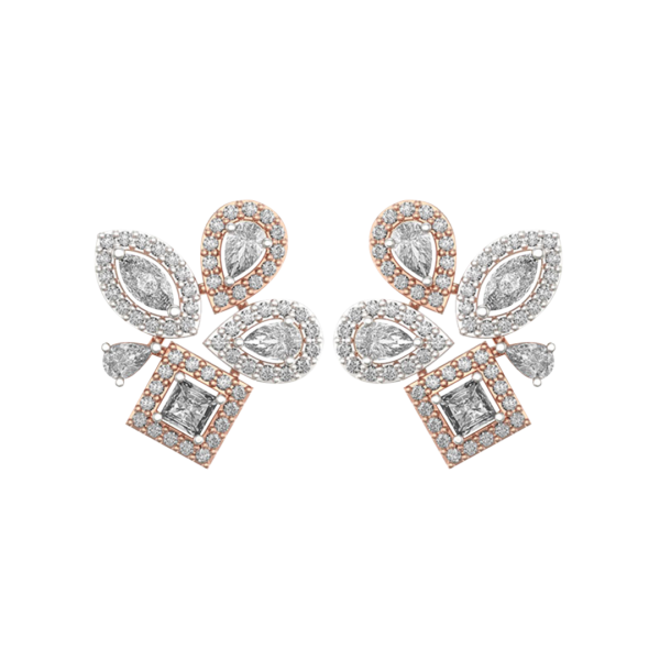 View of the 0.15 Ct Precious Passion Solitaire Diamond Earrings in close up