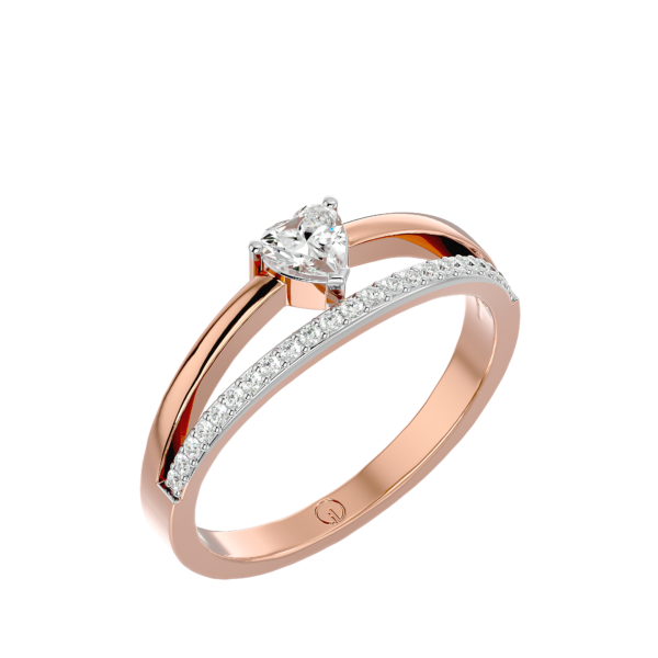 0.25 Ct Dreamy Fascinations Solitaire Diamond Engagement Ring made from VVS EF diamond quality with 0.41 carat diamonds