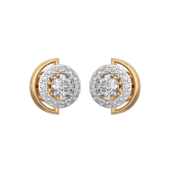 0.25 ct Adorable Circlets Solitaire Diamond Earrings made from VVS EF diamond quality with 0.668 carat diamonds
