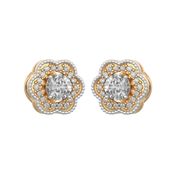 0.25 ct Amaryllis Solitaire Diamond Earrings made from VVS EF diamond quality with 0.66 carat diamonds