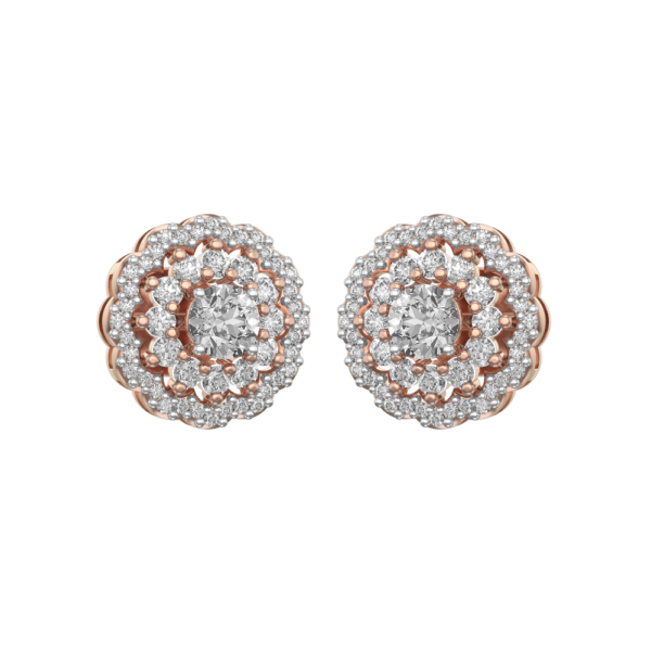 0.25 ct Begonia Solitaire Diamond Earrings made from VVS EF diamond quality with 1.16 carat diamonds