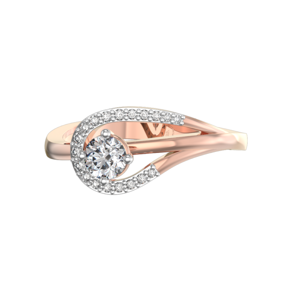 View of the 0.25 ct Brilliant Blob Solitaire Diamond Engagement Ring in close up