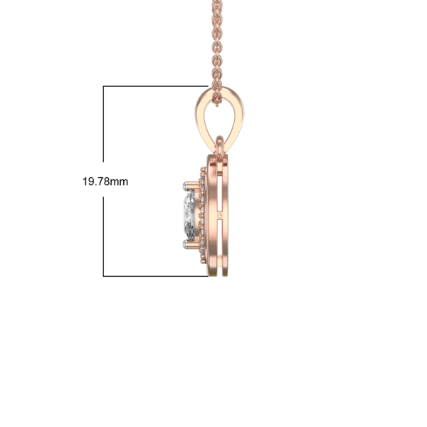An additional view of the 0.25 ct Captivating Charms Solitaire Diamond Pendant
