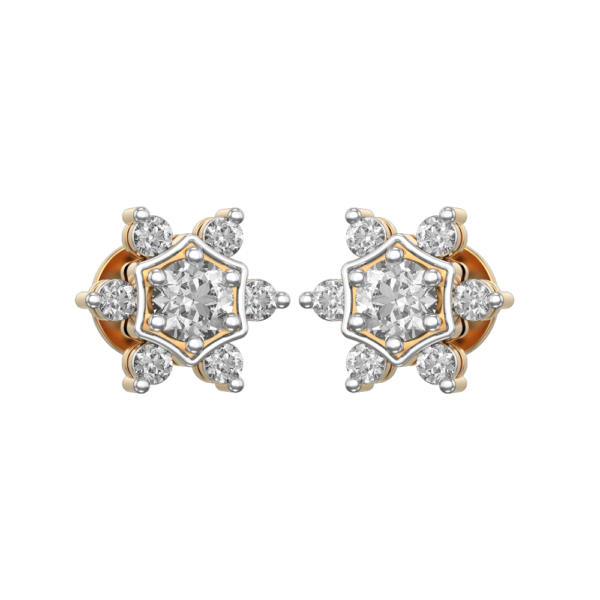 0.25 ct Coruscating Starlets Solitaire Diamond Earrings made from VVS EF diamond quality with 0.86 carat diamonds