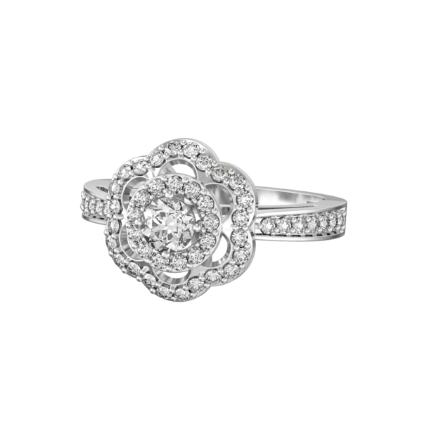 View of the 0.25 ct Country Queen Solitaire Diamond Engagement Ring in close up