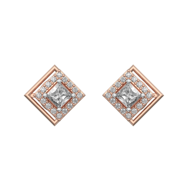 View of the 0.25 ct Dreamy Delights Solitaire Diamond Earrings in close up