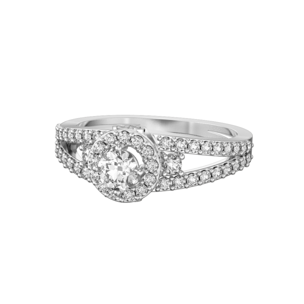 View of the 0.25 ct Elevated Glory Solitaire Diamond Engagement Ring in close up