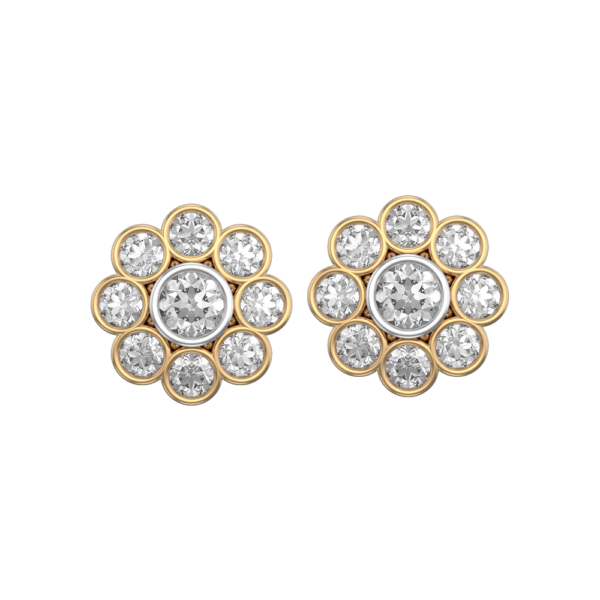 View of the 0.25 ct Ella Solitaire Diamond Earrings in close up