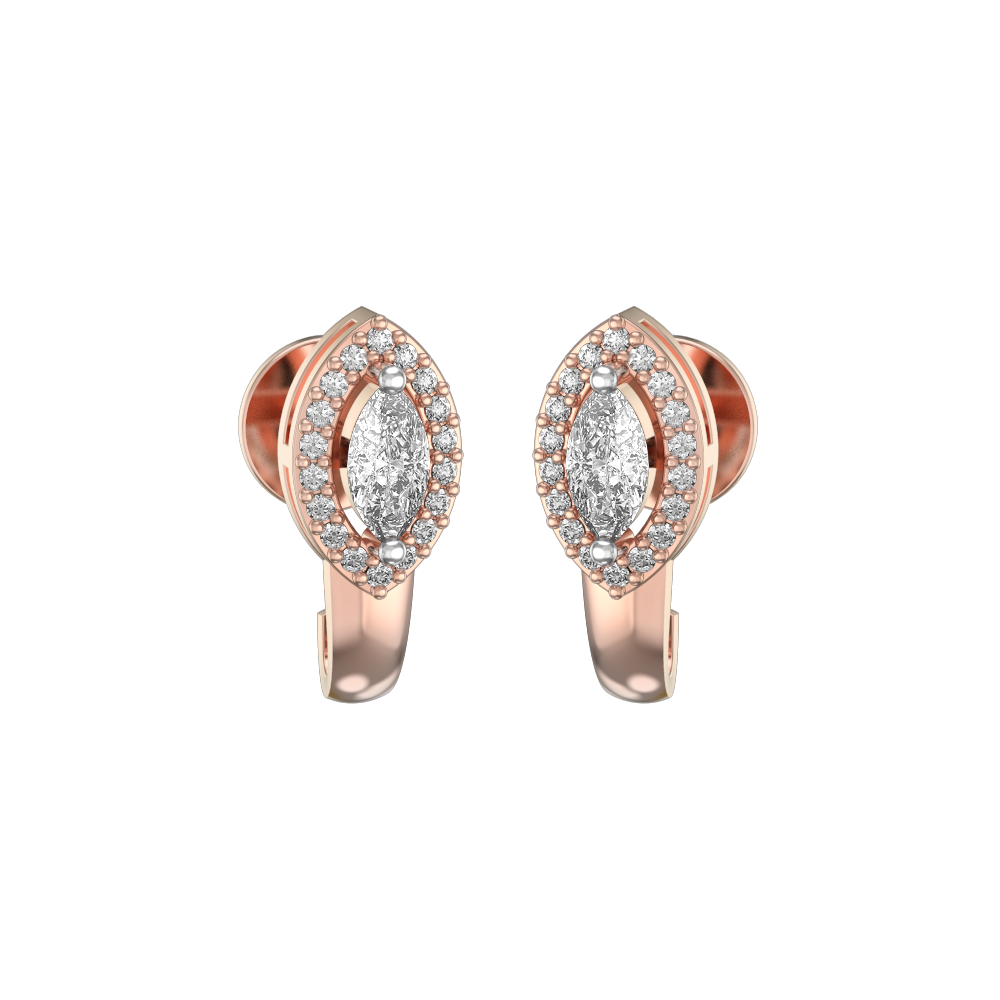 0.25 ct Eye Of Eternity Solitaire Diamond Earrings made from VVS EF diamond quality with 0.68 carat diamonds