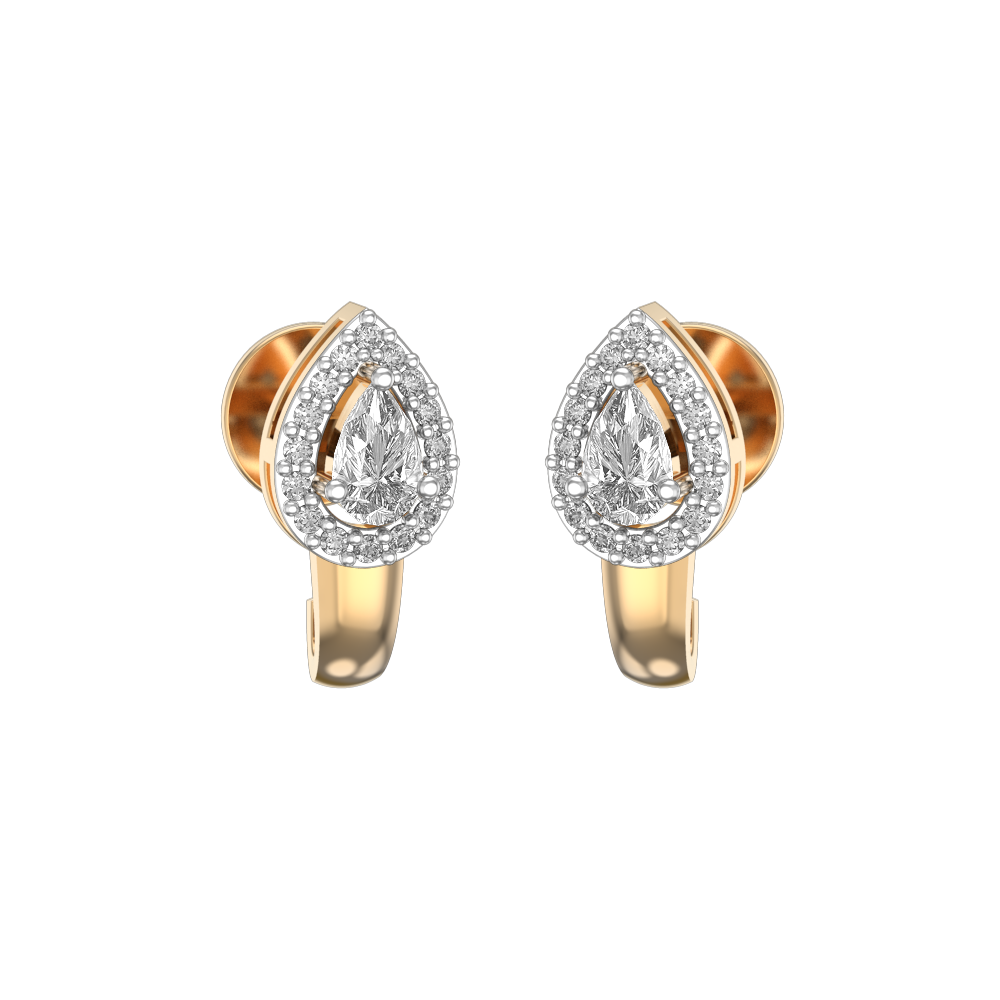 0.25 ct Frosted Dewdrops Solitaire Diamond Earrings made from VVS EF diamond quality with 0.66 carat diamonds