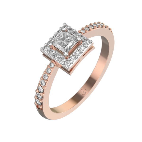 0.25 ct Hermione Solitaire Diamond Engagement Ring made from VVS EF diamond quality with 0.5 carat diamonds