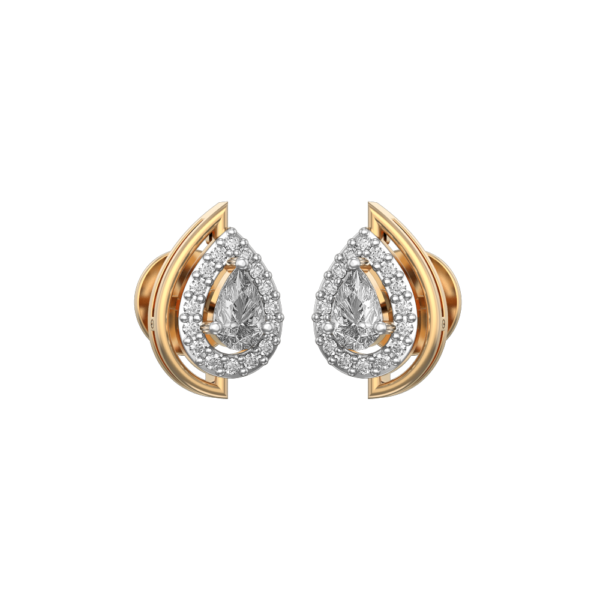 0.25 ct Pulchritudinous Pears Solitaire Diamond Earrings made from VVS EF diamond quality with 0.66 carat diamonds