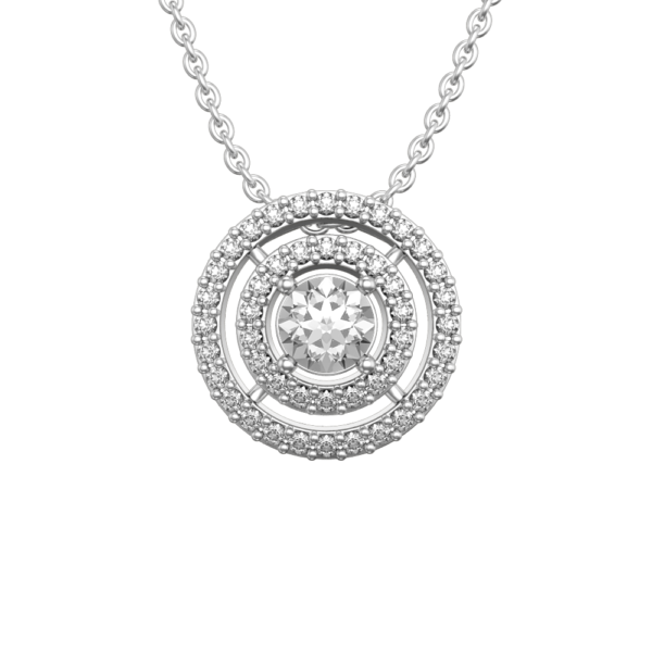 View of the 0.25 ct Radial Radiance Diamond Pendant in close up