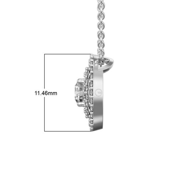 An additional view of the 0.25 ct Radial Radiance Diamond Pendant