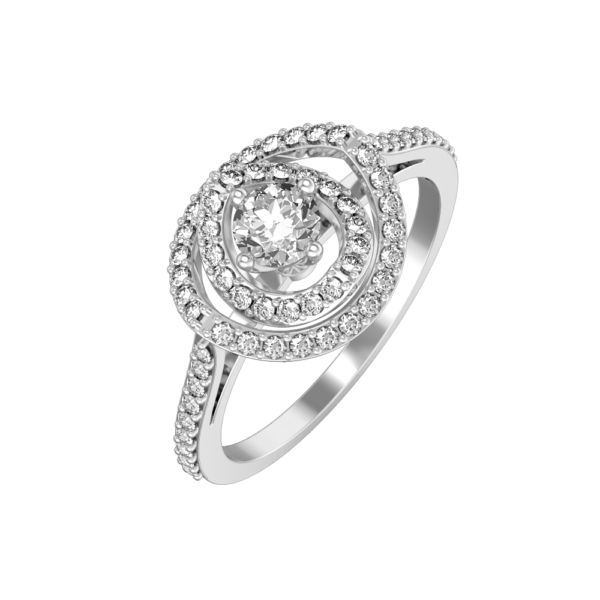 0.25 ct Sailing Splendor Solitaire Diamond Engagement Ring made from VVS EF diamond quality with 0.62 carat diamonds