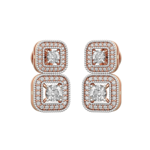 0.25 ct Yozela Solitaire Diamond Earrings made from VVS EF diamond quality with 1.26 carat diamonds