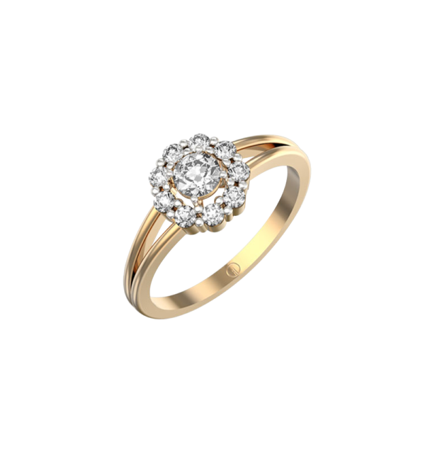 0.30 Ct Ravishing Chloris Solitaire Diamond Engagement Ring made from VVS EF diamond quality with 0.57 carat diamonds