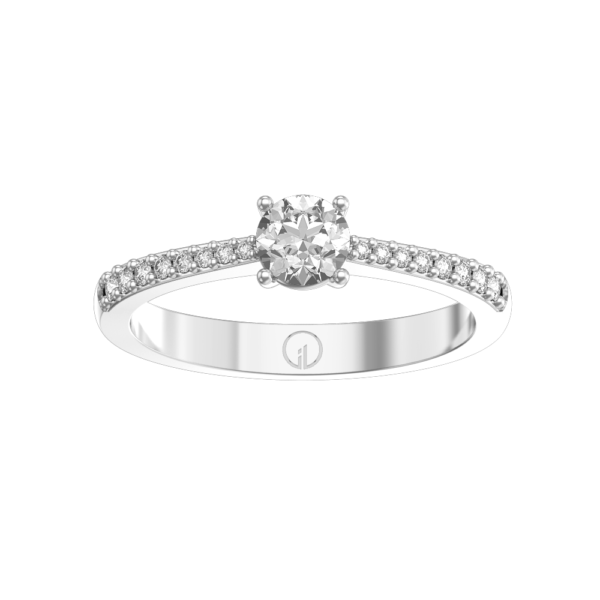 View of the 0.30 ct Adriel Solitaire Diamond Engagement Ring in close up