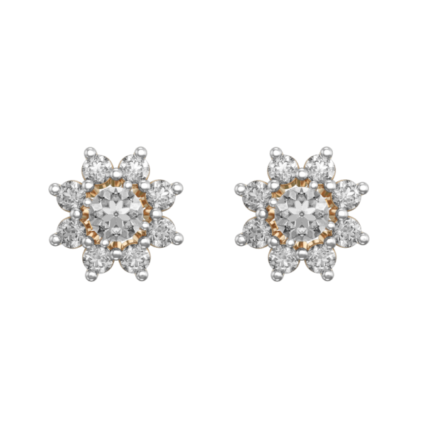 View of the 0.30 ct Amaranth Solitaire Diamond Earrings in close up