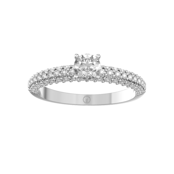 View of the 0.30 ct Angel's Kiss Solitaire Diamond Engagement Ring in close up