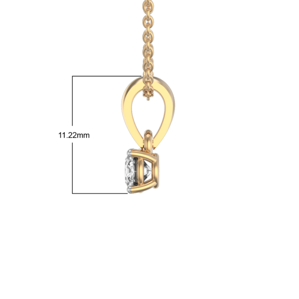 An additional view of the 0.30 ct Ariyos Solitaire Diamond Pendant