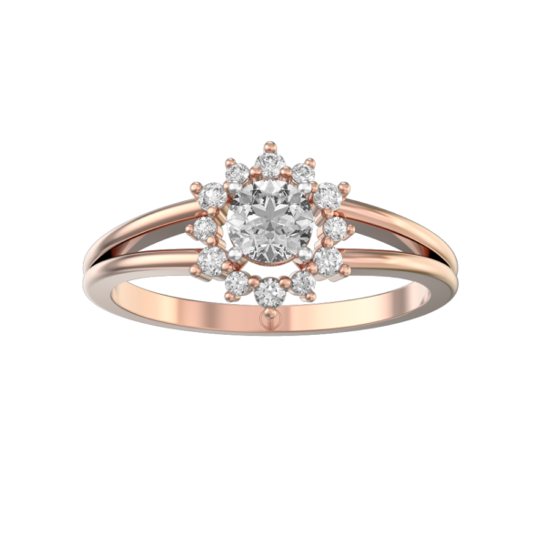 View of the 0.30 ct Bethany Solitaire Diamond Engagement Ring in close up