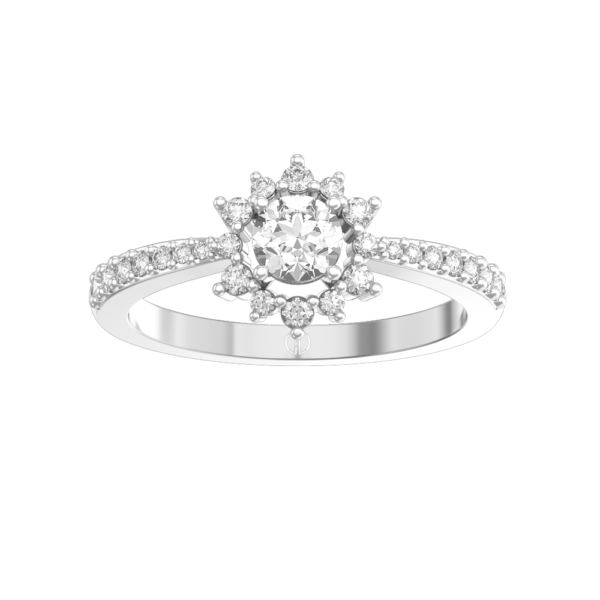 View of the 0.30 ct Cecelia Solitaire Diamond Engagement Ring in close up