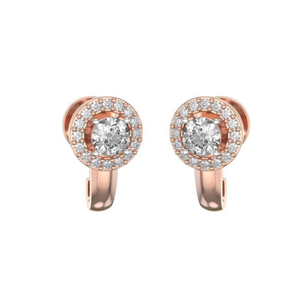 0.30 ct Concentric Luminance Solitaire Diamond Earrings made from VVS EF diamond quality with 0.856 carat diamonds