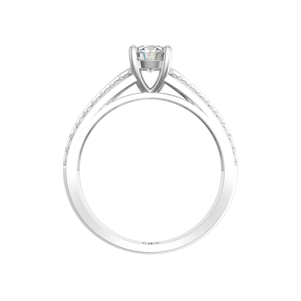 An additional view of the 0.30 ct Double Solitaire Diamond Engagement Band Ring
