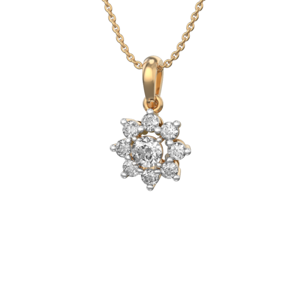 0.30 ct Effulgent Lure Solitaire Diamond Pendant made from VVS EF diamond quality with 0.7 carat diamonds