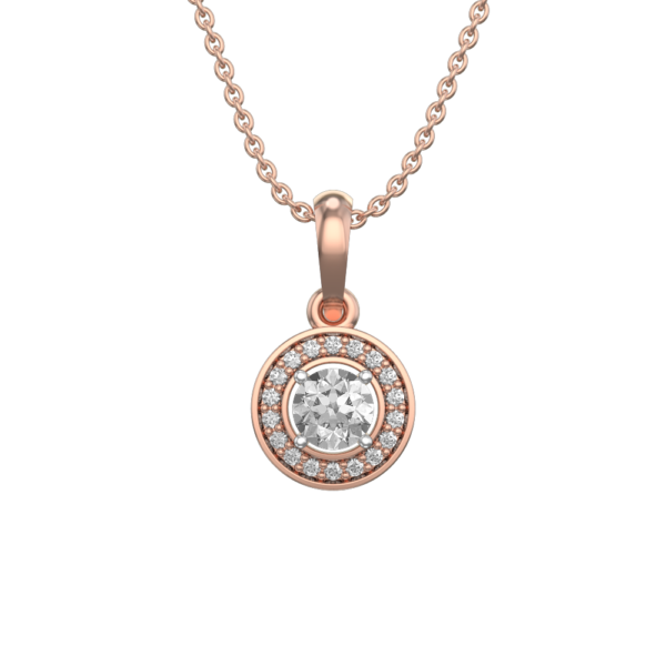 View of the 0.30 ct Eleniah Solitaire Diamond Pendant in close up
