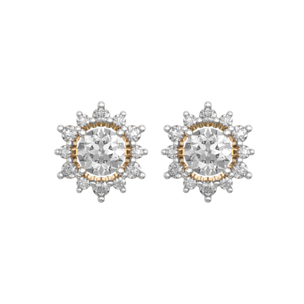 View of the 0.30 ct Empyra Solitaire Diamond Earrings in close up